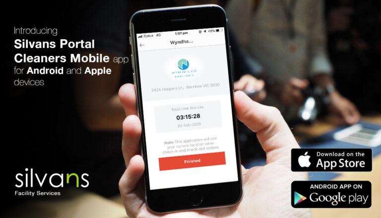 Silvans Portal Cleaners Mobile App for Android and Apple